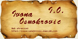 Ivona Osmokrović vizit kartica